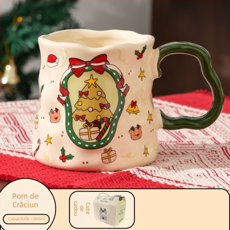 Cană ceramică cu design minimalist modern, rezistentă la căldură, formă rotundă, imprimare de logo personalizat.