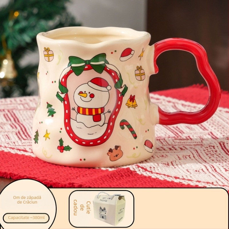 Cană ceramică cu design minimalist modern, rezistentă la căldură, formă rotundă, imprimare de logo personalizat.