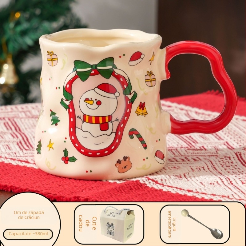 Cană ceramică cu design minimalist modern, rezistentă la căldură, formă rotundă, imprimare de logo personalizat.