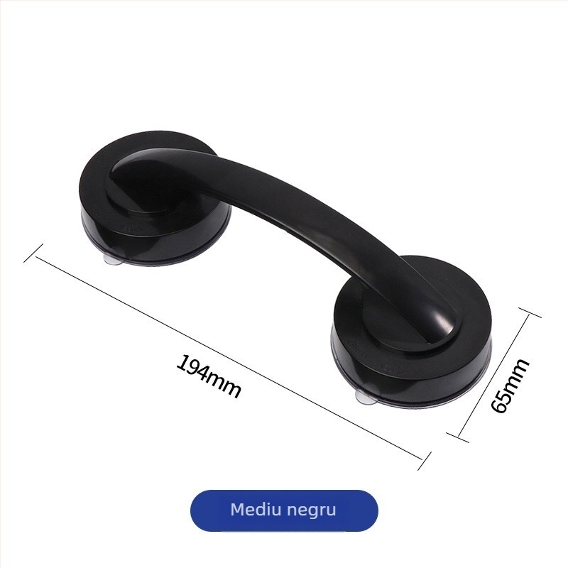 Mâner pentru ușă de sticlă cu ventuză, fără găuri, model 020, plastic, stil modern minimalist