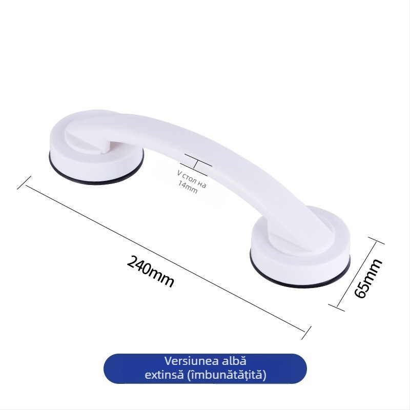 Mâner pentru ușă de sticlă cu ventuză, fără găuri, model 020, plastic, stil modern minimalist