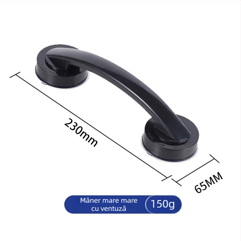 Mâner pentru ușă de sticlă cu ventuză, fără găuri, model 020, plastic, stil modern minimalist