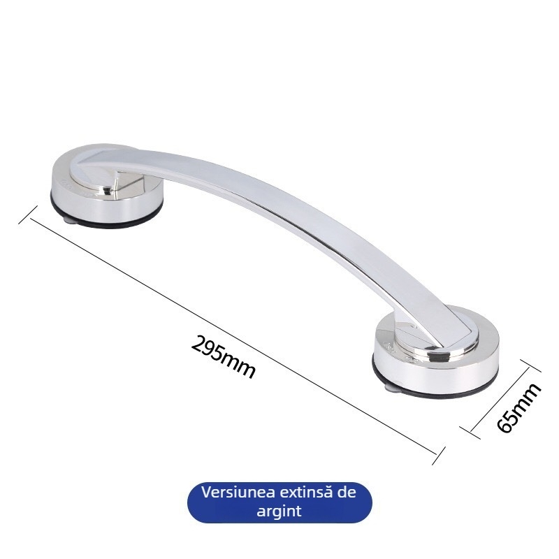 Mâner pentru ușă de sticlă cu ventuză, fără găuri, model 020, plastic, stil modern minimalist