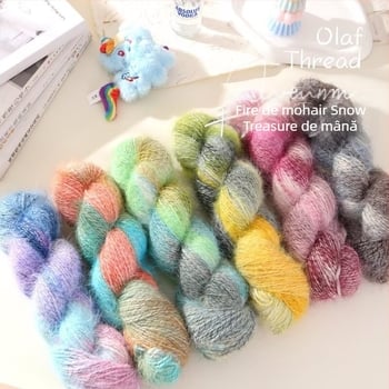 Fire de lână de lux — vopsit manual, Hank fir Jet-spun pentru tricotat