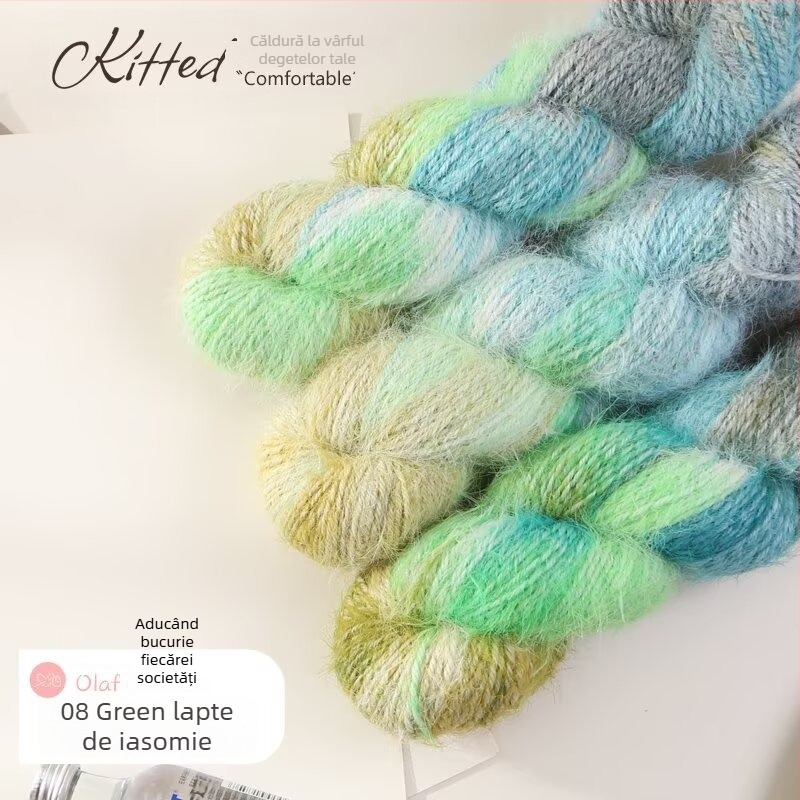 Fire de lână de lux — vopsit manual, Hank fir Jet-spun pentru tricotat