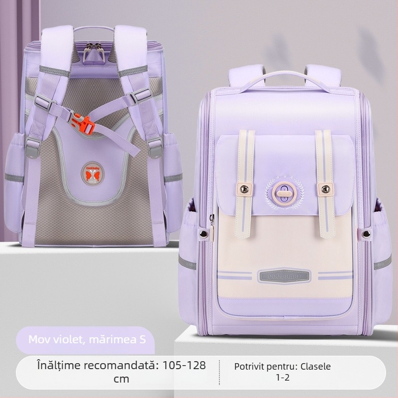 Rucsac unisex pentru clasele 1–6, respirabil, ultraușor, extensibil, reduce încărcătura, cu elemente reflectorizante pentru siguranță nocturnă; Material: țesătură Oxford; căptușeală: poliester; panou ergonomic pe spate