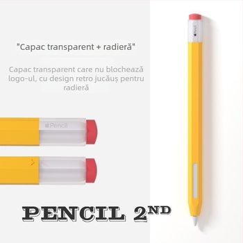 Husă din silicon pentru Apple Pencil (Gen 1 și Gen 2) - anti-derulare, rezistentă la căderi, anti-alunecare