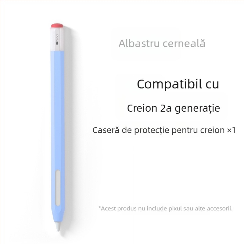 Husă din silicon pentru Apple Pencil (Gen 1 și Gen 2) - anti-derulare, rezistentă la căderi, anti-alunecare
