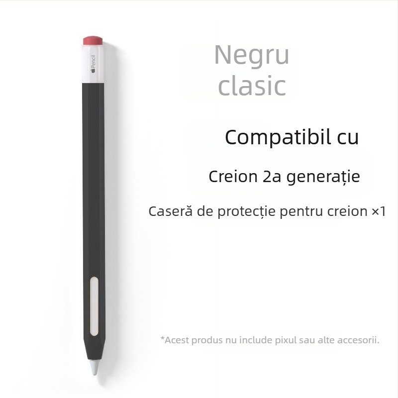 Husă din silicon pentru Apple Pencil (Gen 1 și Gen 2) - anti-derulare, rezistentă la căderi, anti-alunecare