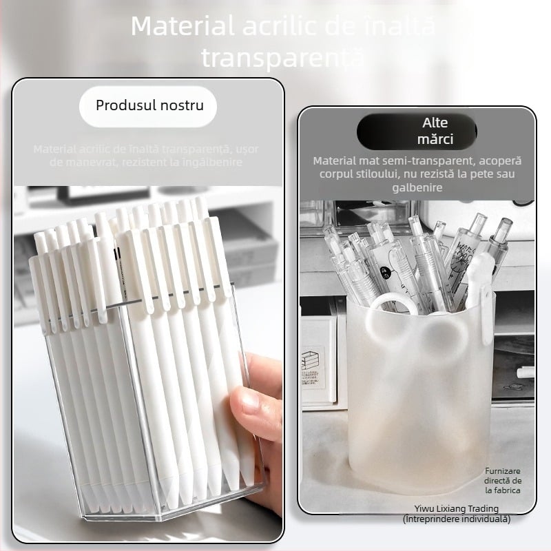 Pix gel de tip cilindru retractabil, uscare rapidă, pentru examene, corp din plastic, seria Marvel