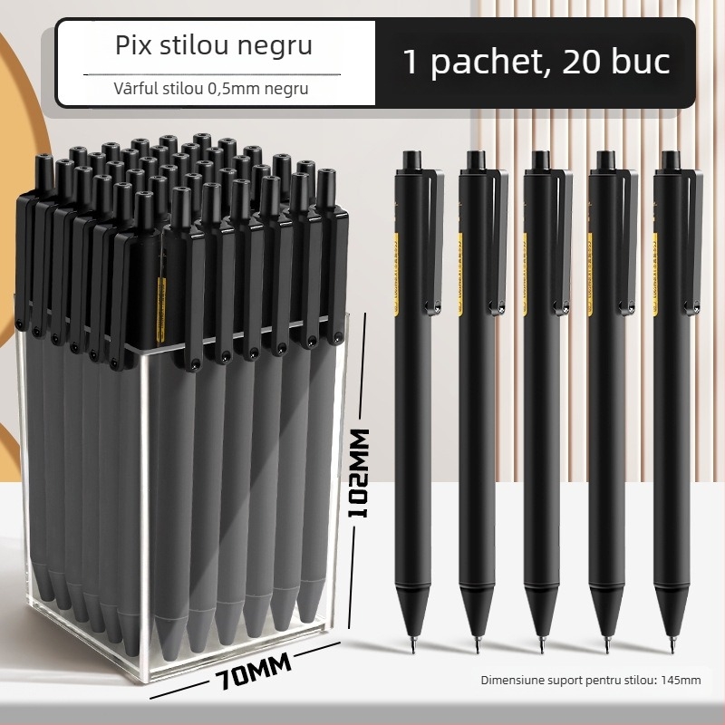 Pix gel de tip cilindru retractabil, uscare rapidă, pentru examene, corp din plastic, seria Marvel