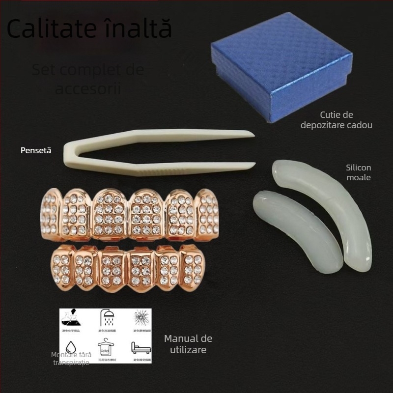 Bijuterii dentare pentru costume - aliaj, placare electrolitică, stil desen animat, proaspăt și dulce, primăvară 2025
