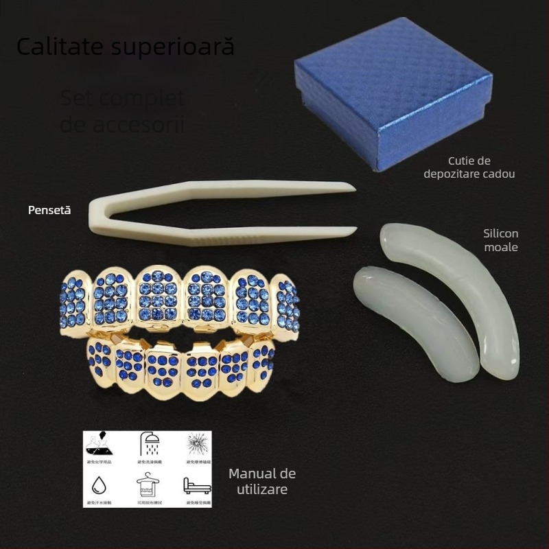 Bijuterii dentare pentru costume - aliaj, placare electrolitică, stil desen animat, proaspăt și dulce, primăvară 2025