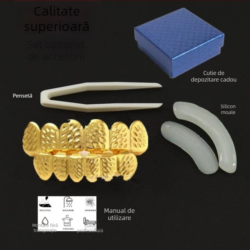 Bijuterii dentare pentru costume - aliaj, placare electrolitică, stil desen animat, proaspăt și dulce, primăvară 2025