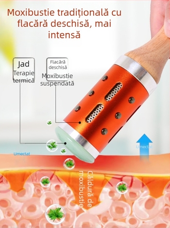 Bețișor de masaj / cioc masaj – dispozitiv portabil din jad+metal+lemn, Yu xi tang, 300 g, pentru fitness și frumusețe