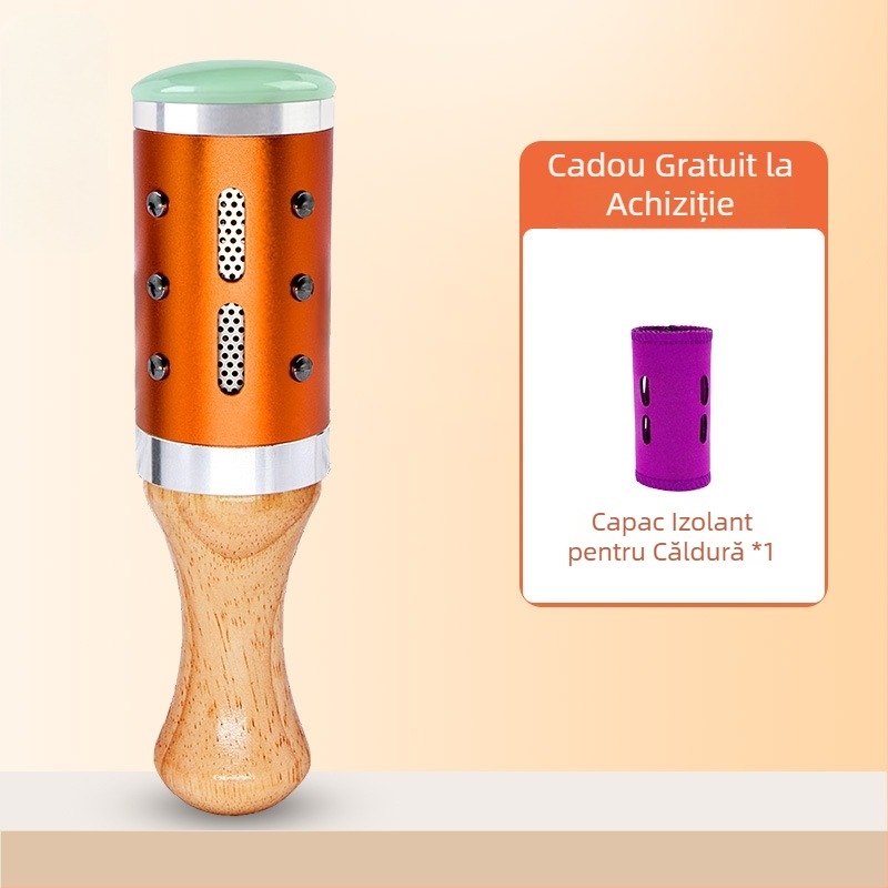 Bețișor de masaj / cioc masaj – dispozitiv portabil din jad+metal+lemn, Yu xi tang, 300 g, pentru fitness și frumusețe