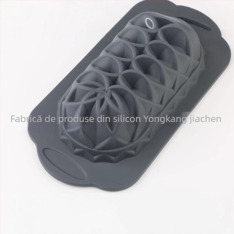 Formă din silicon în formă de lotus pentru pâine și prăjituri, pătrată, cu nervuri, din material de calitate alimentară, rezistentă la temperaturi înalte