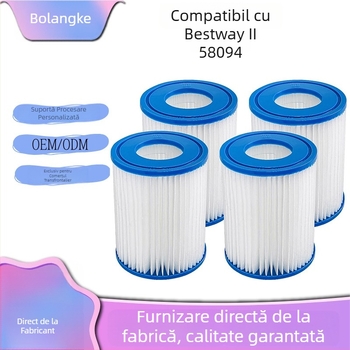 Blanc Element de filtrare pentru tratarea apei în piscină, material filtrant, rezistent la apă