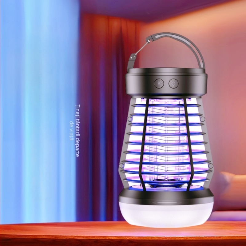 Lampă exterioară pentru omorârea țânțarilor, model J10, șoc electric, baterie Li-ion 1500 mAh, captare LED, acoperire 21–30 m², ABS