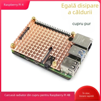 Carcasă Raspberry Pi 4B cu radiator din cupru – PAREK etichetă privată, Lot 2024