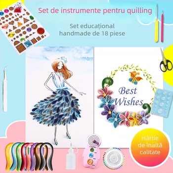 Kit de quilling din hârtie - hârtie de craft, categorie Geometrie, stil Modern simplu, Brand fltlkxz