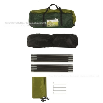 Cort de camping pliabil, portabil pentru exterior, pentru 3–4 persoane; țevi din fibră de sticlă; poliester 170T interior și exterior; podea Oxford; greutate 1,7 kg
