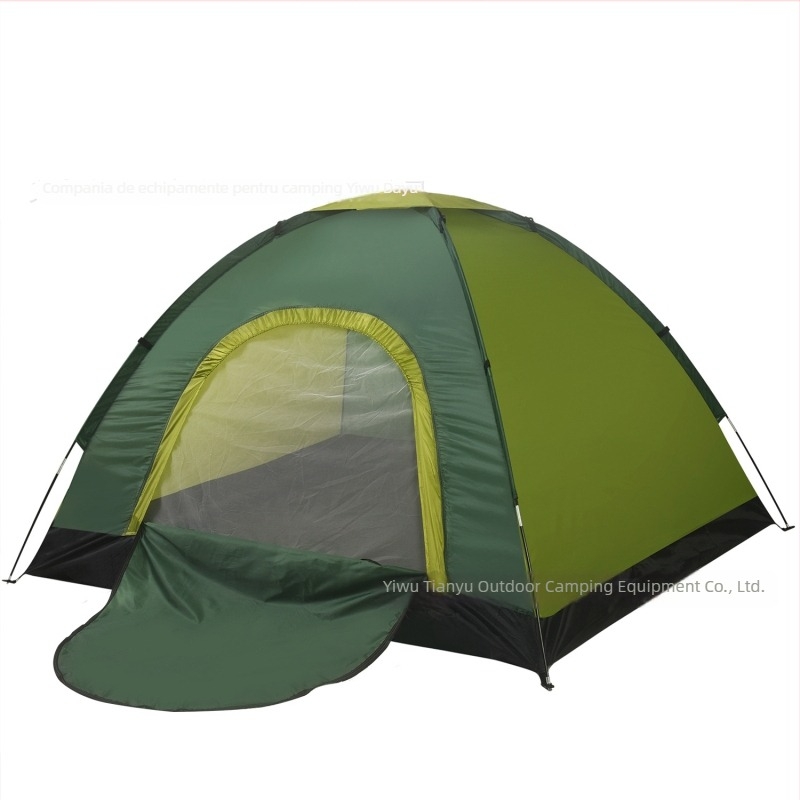Cort de camping pliabil, portabil pentru exterior, pentru 3–4 persoane; țevi din fibră de sticlă; poliester 170T interior și exterior; podea Oxford; greutate 1,7 kg