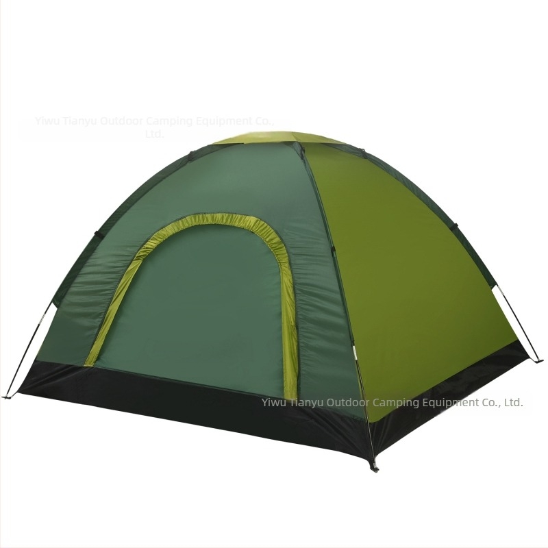 Cort de camping pliabil, portabil pentru exterior, pentru 3–4 persoane; țevi din fibră de sticlă; poliester 170T interior și exterior; podea Oxford; greutate 1,7 kg