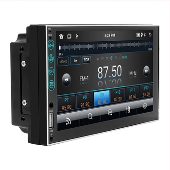 Navigație auto Android de 7 inch, all-in-one, cu muzică Bluetooth, GPS și cameră de mers înapoi; alimentare 12–24V DC, 60W, ecran TFT, compatibil universal