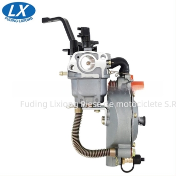 Carburator mecanic dual-fuel pentru generatoare de 2-3 kW, LPG/CNG, compatibil cu GX160, GX200, 168F, 170F (orificii standard de montaj)