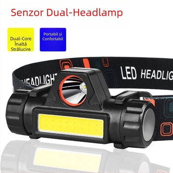 Lampă frontală, alimentată cu baterii, neimpermeabilă (Articol 1004342729; Sursă de alimentare: baterii; Impermeabil: Nu)