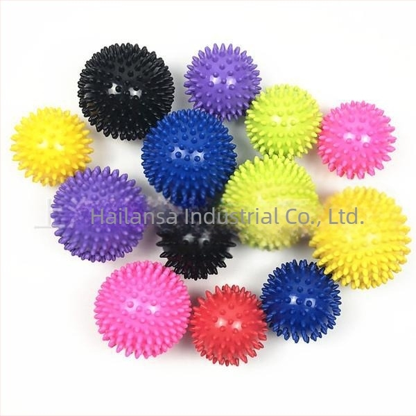 Minge de masaj PVC cu ținte pentru acupuncură și fascia — Minge de yoga/fitness pentru masajul piciorului; Material: PVC • Greutate: Personalizabil • Nu se poate umfla