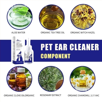 Lichid de curățare a urechilor pentru pisici și câini – elimină cerumen, recipient din plastic (formă: lichid; efect: elimină cerumen; material: recipient din plastic; utilizare: animale de companie)