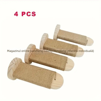 Cadru de cățărare pentru pisici, montat pe perete, din lemn masiv, cu cuib încorporat, scară decorativă, platformă de sărit și coloană de cățărare — Xingyu crafts