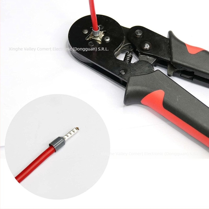 Terminal tubular preizolat pentru cabluri AWG22, presare la rece, pentru aparate electrice