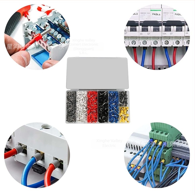 Terminal tubular preizolat pentru cabluri AWG22, presare la rece, pentru aparate electrice