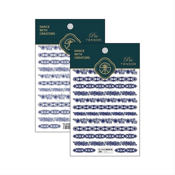 Abțibilduri pentru unghii din PET, model TS-2349, relief, marcă locală