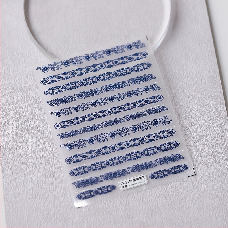 Abțibilduri pentru unghii din PET, model TS-2349, relief, marcă locală