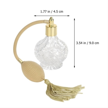 Sticlă de parfum din sticlă reîncărcabilă, cu pompă de pulverizare lungă, finisaj cristal