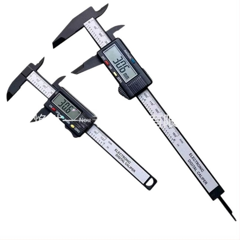 Caliper digital cu afișaj LCD pentru măsurarea diametrului interior și exterior, corp din plastic rezistent