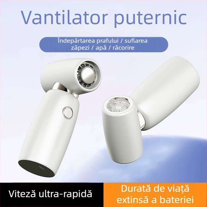 Ventilator portabil cu turbina - baterie de litiu, 5V, 4W, zgomot sub 36 dB, 4 trepte de viteză
