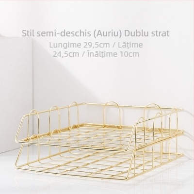 Raft de dosare pentru birou, depozitare pe birou, cu mai multe niveluri