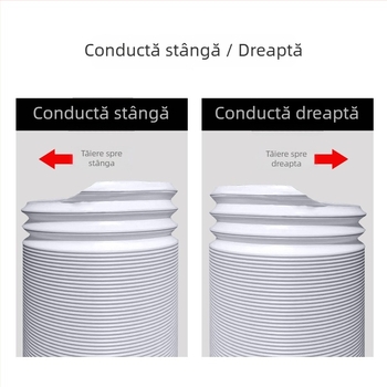 Furtun portabil de evacuare a aerului condiționat (lungime de 3 m, diametru de 5,1 in, telescopic)