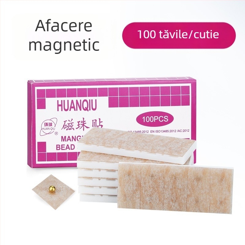 Plasture pentru stimularea punctelor de acupuncție ale urechii, de unică folosință, medical, 100 plasturi, Global Brand