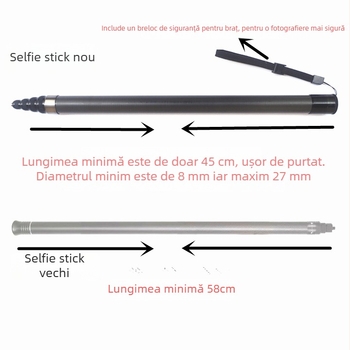 Monopod reglabil pentru selfie, pentru camere de acțiune, șurub de 1/4 inch, compatibil cu One X2