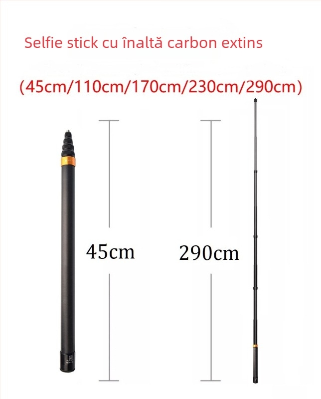 Monopod reglabil pentru selfie, pentru camere de acțiune, șurub de 1/4 inch, compatibil cu One X2