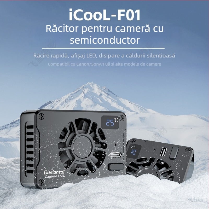 Radiator pentru cameră - corp din aliaj de aluminiu, model F01, control inteligent al temperaturii, ventilator de răcire silențios, 130 g