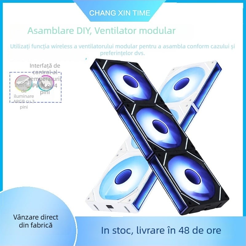 FAN de răcire pentru carcasa PC, control PWM, carcasă ABS, compatibil ATX/BTX