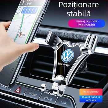 Jia Bai Suport pentru telefon auto cu montaj gravitațional pe gură de ventilație – compatibilitate generală, 5W, personalizare disponibilă