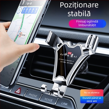 Jia Bai Suport pentru telefon auto cu montaj gravitațional pe gură de ventilație – compatibilitate generală, 5W, personalizare disponibilă